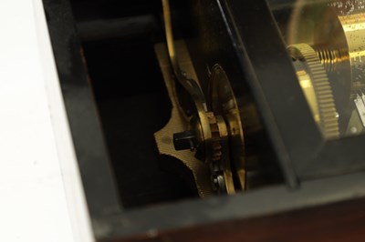 Lot 1032 - A 19TH CENTURY SWISS KEY WOUND SIX AIRS HARP/ZITHER MECHANICAL MUSIC BOX