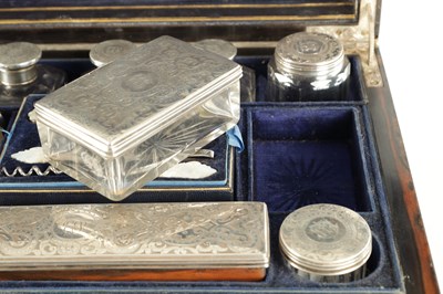 Lot 965 - MANSFIELD, DUBLIN. A FINE 19TH CENTURY CALAMANDER AND BRASS INLAID DRESSING BOX
