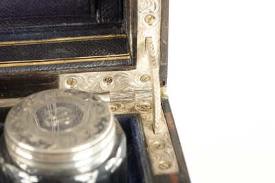 Lot 965 - MANSFIELD, DUBLIN. A FINE 19TH CENTURY CALAMANDER AND BRASS INLAID DRESSING BOX