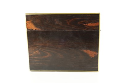 Lot 965 - MANSFIELD, DUBLIN. A FINE 19TH CENTURY CALAMANDER AND BRASS INLAID DRESSING BOX