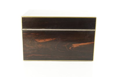 Lot 965 - MANSFIELD, DUBLIN. A FINE 19TH CENTURY CALAMANDER AND BRASS INLAID DRESSING BOX