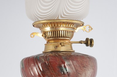 Lot 780 - AN UNUSUAL COLD PAINTED BRONZE OIL LAMP