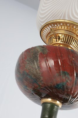 Lot 780 - AN UNUSUAL COLD PAINTED BRONZE OIL LAMP