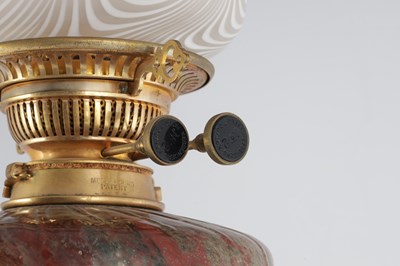 Lot 780 - AN UNUSUAL COLD PAINTED BRONZE OIL LAMP