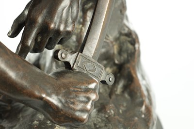 Lot 846 - LEON BONDUEL (FRENCH, 1857-1928) A LARGE LATE 19TH CENTURY PATINATED BRONZE SCULPTURE