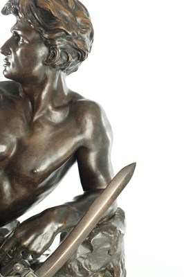 Lot 846 - LEON BONDUEL (FRENCH, 1857-1928) A LARGE LATE 19TH CENTURY PATINATED BRONZE SCULPTURE