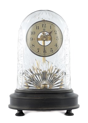Lot 1410 - AN EARLY 20TH CENTURY FRENCH ELECTRIC BULLE MANTEL CLOCK