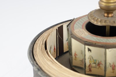 Lot 1004 - A LATE 19TH CENTURY FRENCH PRAXINOSCOPE OPTICAL TOY