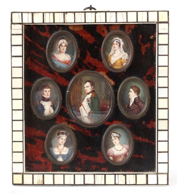 Lot 252 - A 19th CENTURY GROUP SET OF MINIATURES ON...