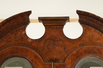 Lot 1722 - AN EARLY 18TH CENTURY BURR WALNUT BUREAU BOOKCASE
