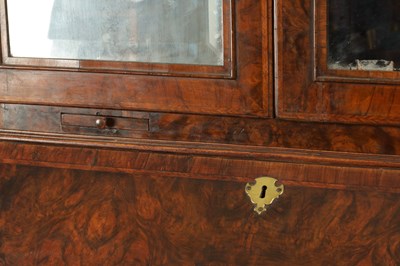 Lot 1722 - AN EARLY 18TH CENTURY BURR WALNUT BUREAU BOOKCASE