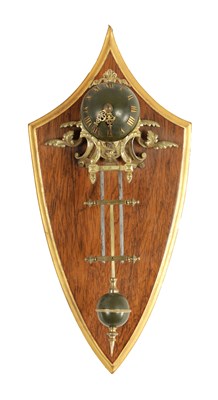 Lot 1387 - A LATE 19TH CENTURY FRENCH SWINGING MYSTERY WALL CLOCK