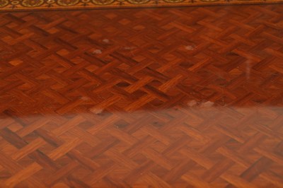 Lot 1721 - A FINE 19TH CENTURY FRENCH INLAID KINGWOOD WRITING TABLE