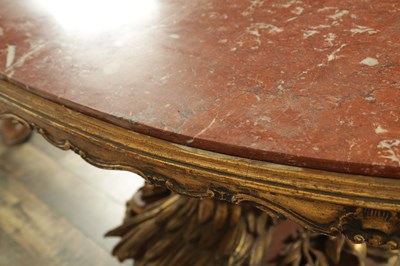Lot 1587 - A DECORATIVE 20TH CENTURY GILT CARVED WOOD EAGLE CENTRE TABLE