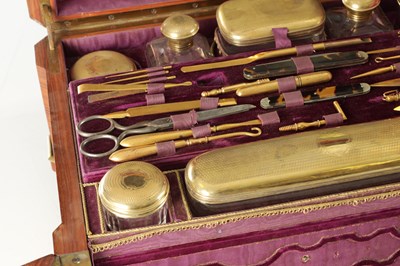 Lot 988 - A FINE PALAIS ROYAL STYLE SILVER GILT FITTED DRESSING BOX