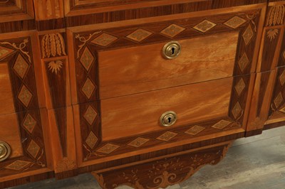 Lot 1745 - A PAIR OF 18TH CENTURY STYLE FRENCH MARQUETRY COMMODES