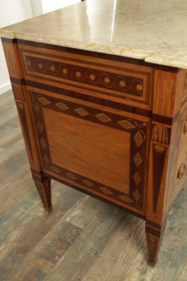 Lot 1745 - A PAIR OF 18TH CENTURY STYLE FRENCH MARQUETRY COMMODES