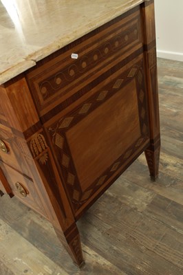 Lot 1745 - A PAIR OF 18TH CENTURY STYLE FRENCH MARQUETRY COMMODES