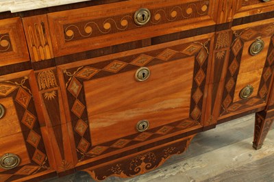 Lot 1745 - A PAIR OF 18TH CENTURY STYLE FRENCH MARQUETRY COMMODES