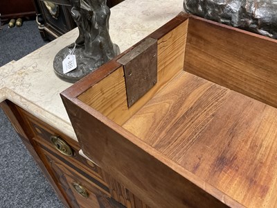 Lot 1745 - A PAIR OF 18TH CENTURY STYLE FRENCH MARQUETRY COMMODES