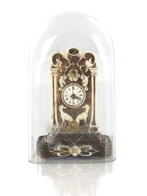 Lot 1544 - MID 19TH CENTURY MINIATURE ZAPPLAR AUSTRIAN CLOCK