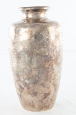 Lot A JAPANESE MEIJI PERIOD SILVER VASE