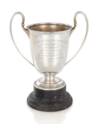 Lot 256 - A 1920'S SILVER TROPHY ON STAND