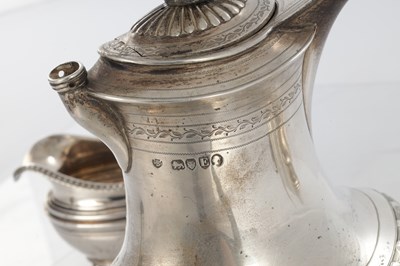 Lot 288 - A MATCHED LATE 19TH CENTURY THREE-PIECE TEA SET