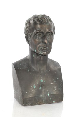 Lot 779 - ATT GEORGE GAMON ADAMS (1821-1898) BRONZE BUST SCULPTURE OF THE DUKE OF WELLINGTON