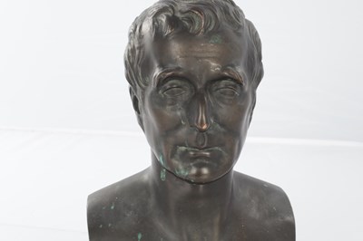 Lot 779 - ATT GEORGE GAMON ADAMS (1821-1898) BRONZE BUST SCULPTURE OF THE DUKE OF WELLINGTON