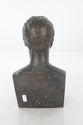 Lot 779 - ATT GEORGE GAMON ADAMS (1821-1898) BRONZE BUST SCULPTURE OF THE DUKE OF WELLINGTON