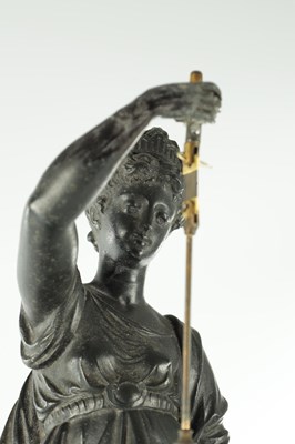 Lot 1550 - A.R. GUILMET. A 19TH CENTURY FRENCH FIGURAL MYSTERY SWINGING MANTEL CLOCK