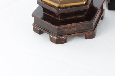 Lot A FINE PAIR OF JAPANESE MEIJI PERIOD GOLD LACQUERWORK CABINET VASES ON HARDWOOD STANDS