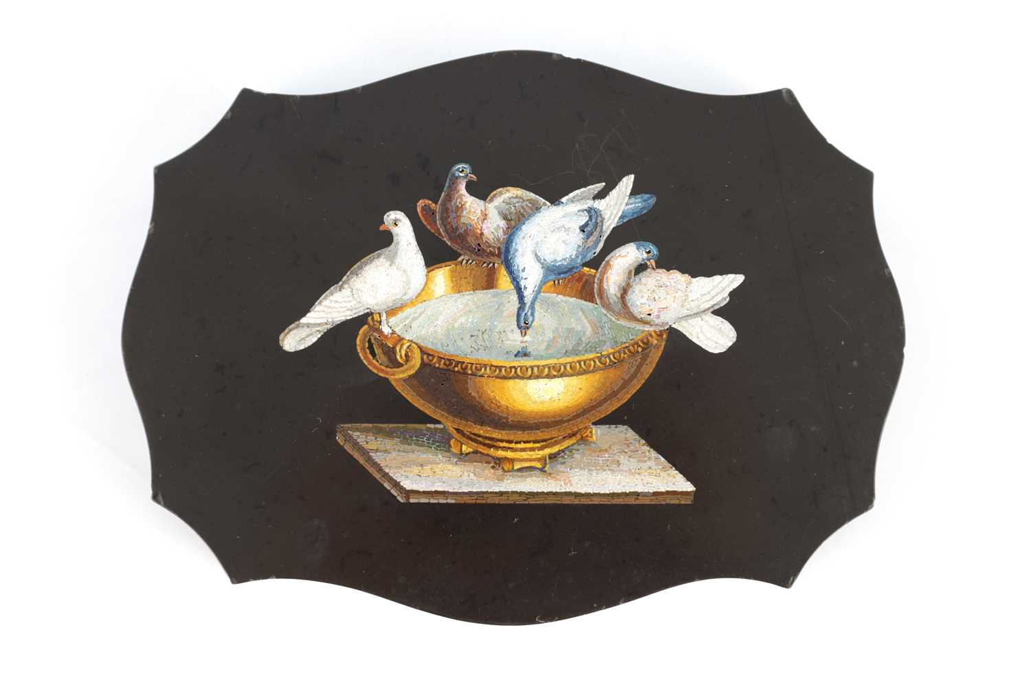 Lot 850 - A FINE 19TH CENTURY ITALIAN GRAND TOUR MICRO MOSAIC PAPERWEIGHT