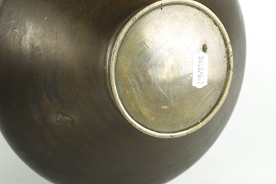 Lot 564 - A MATCHED PAIR OF JAPANESE MEIJI PERIOD BRONZE AND MIXED METAL VASES