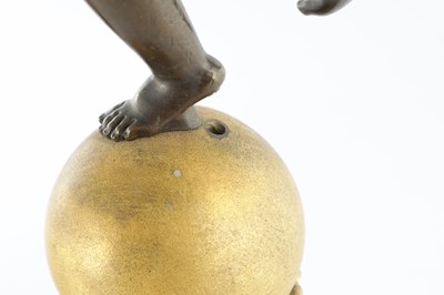 Lot 932 - A PAIR OF 19TH CENTURY FRENCH BRONZE AND GILT BRONZE FOUR BRANCH FIGURAL CANDELABRA