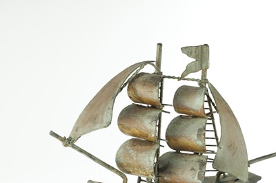 Lot 791 - A 19TH CENTURY COPPER WEATHERVANE MODELLED AS A GALLEON