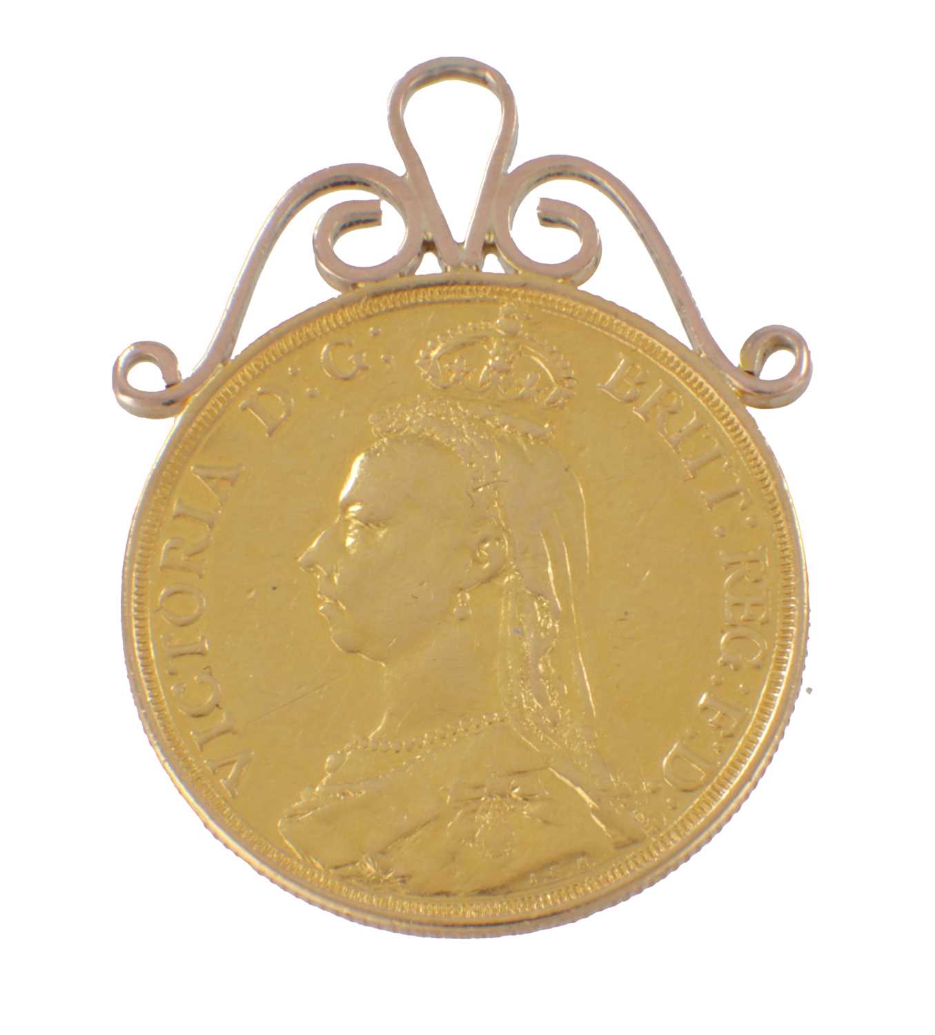 Lot 116 - AN 1887 GOLD SOVEREIGN PENDANT