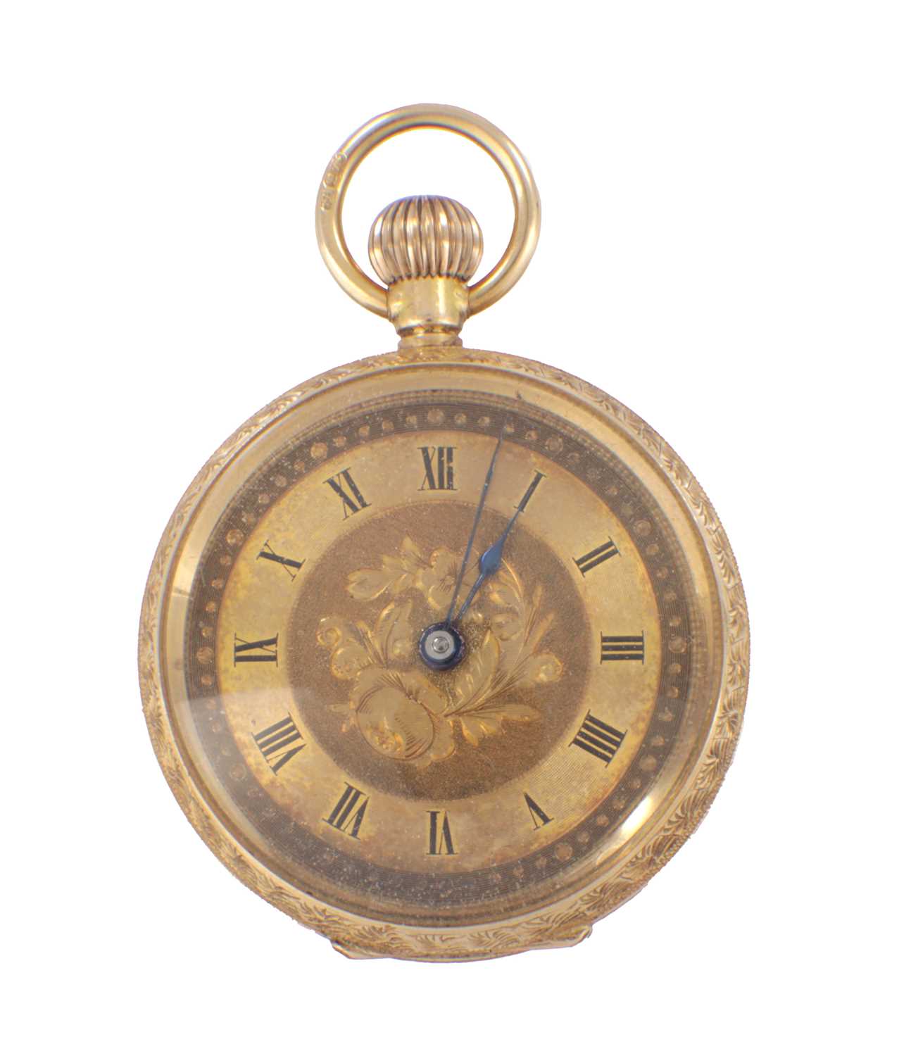 Lot AN 18CT GOLD CASED SWISS FOB WATCH