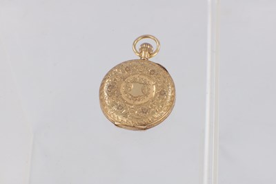 Lot AN 18CT GOLD CASED SWISS FOB WATCH