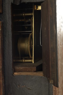 Lot 1476 - WILLIAM MURRELL, HORSHAM. A LATE 18TH CENTURY BLACK JAPANNED TAVERN CLOCK