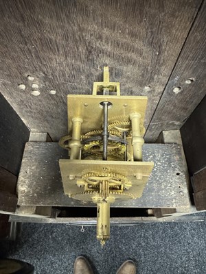 Lot 1476 - WILLIAM MURRELL, HORSHAM. A LATE 18TH CENTURY BLACK JAPANNED TAVERN CLOCK