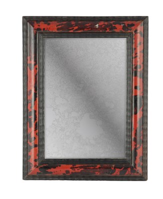 Lot 1636 - AN 18TH CENTURY TORTOISESHELL VENEERED HANGING MIRROR