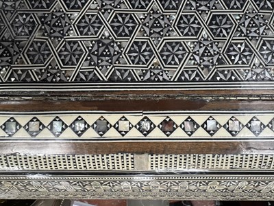 Lot 531 - A 19TH CENTURY INDIAN DOME TOPPED IVORY AND MOTHER OF PEARL INLAID CASKET