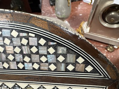 Lot 531 - A 19TH CENTURY INDIAN DOME TOPPED IVORY AND MOTHER OF PEARL INLAID CASKET