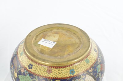 Lot 542 - A CHINESE CLOISONNE ENAMEL SQUAT BULBOUS BOWL AND COVER