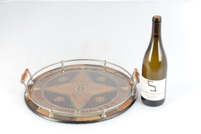 Lot 789 - ATT THOMAS GRIFFITHS, AUSTRALIAN, AN EARLY 20TH CENTURY INLAID SERVING TRAY