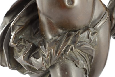 Lot 889 - THÉODORE-FRANÇOIS DEVAULX (FRENCH, 1808-1870), A PAIR OF 19TH CENTURY BRONZE SCULPTURES OF BACCHUS AND DIANNA
