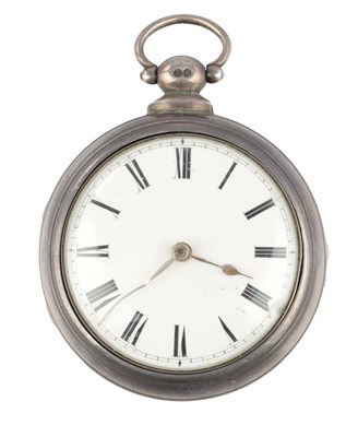 Lot 1276 - T.W. CADE, NORTHALLERTON NUMBER 27941 AN EARLY VICTORIAN SILVER PAIR CASE GENTLEMANS POCKET WATCH