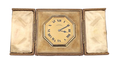 Lot 1390 - ASPREY, 166 BOND STREET, LONDON A CASED ART DECO STRUT CLOCK